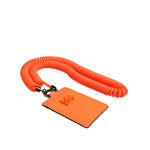 Dolce & Gabbana Orange Leather Logo Embossed Lanyard Card Holder Wallet SMY11304