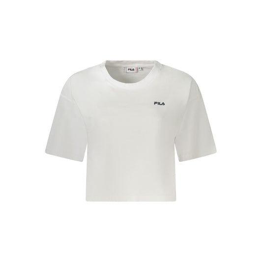 Fila White Cotton Women T-Shirt