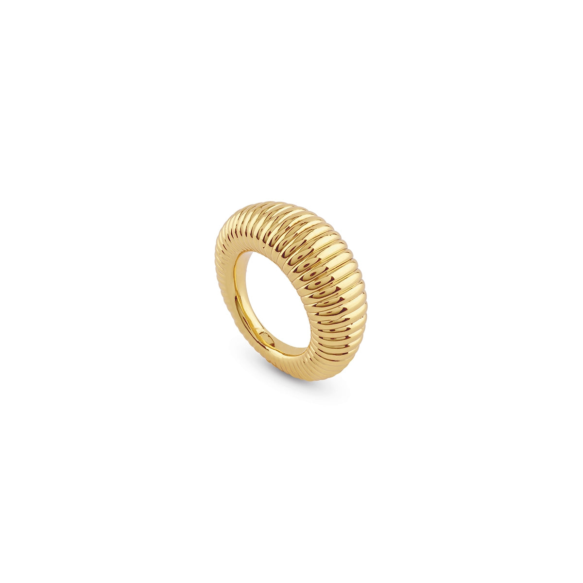 GUESS JEWELS JEWELRY Mod. JUBR05336JWYG56 gold textured ring.