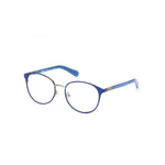 Guess Blue Metal Frames - women's glasses with 54/18/140mm dimensions, UV filter 3, stylish blue metal design for optimal UV protection.