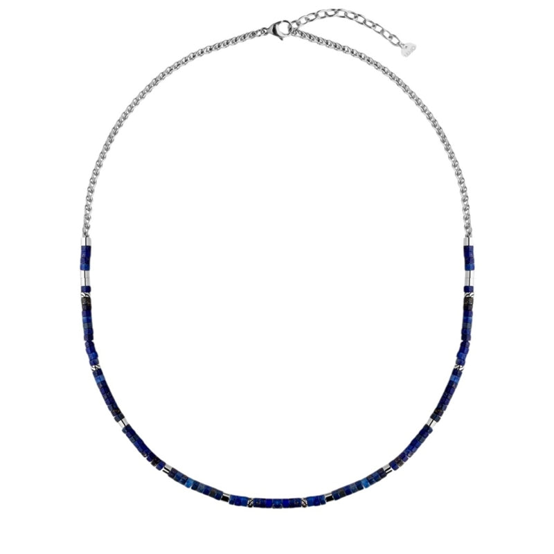 Silver and blue beaded necklace from Liu-jo Jewels New Collection, LIU-JO Mod. MLJ569, elegant jewelry piece for fashion lovers.