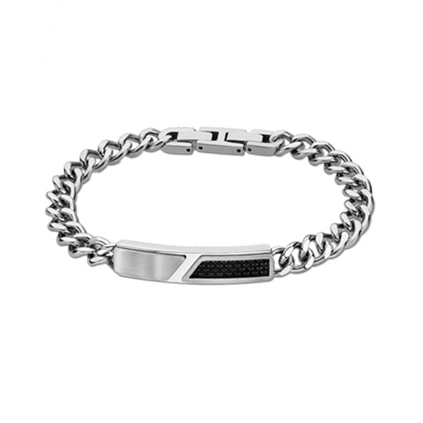 ALT Tag: LOTUS JEWELS JEWELRY Mod. LS2058-2/1 silver bracelet with chain link design, modern style fashion accessory