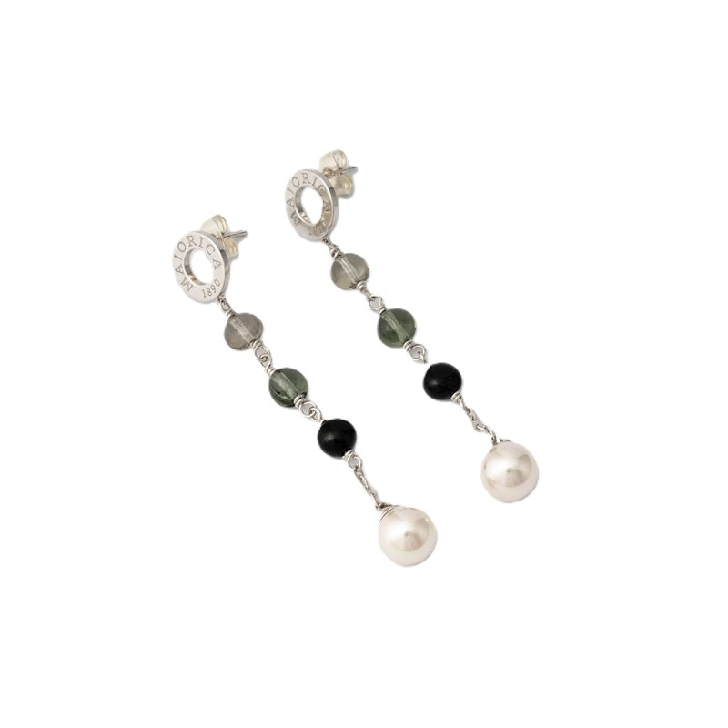 MAJORICA JEWELRY Mod. 16692.01.2.000.010.1 elegant pearl and gemstone drop earrings