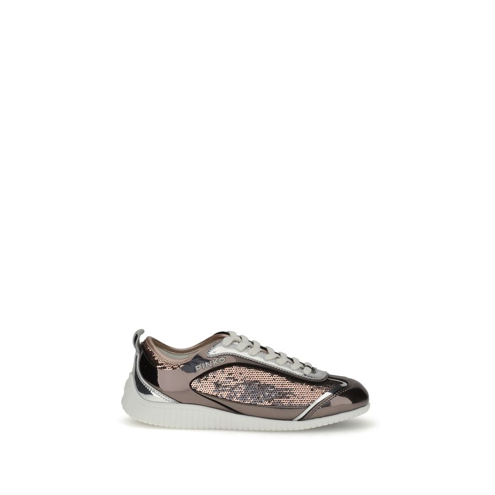 PINKO Sequined mirror fabric Reby 10 Sneakers PI-SS0123T046L15MIRRORTABA-EU36/US6