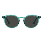 POLAROID MOD. PLD 6233_S unisex sunglasses in polycarbonate with round green frames and dark lenses