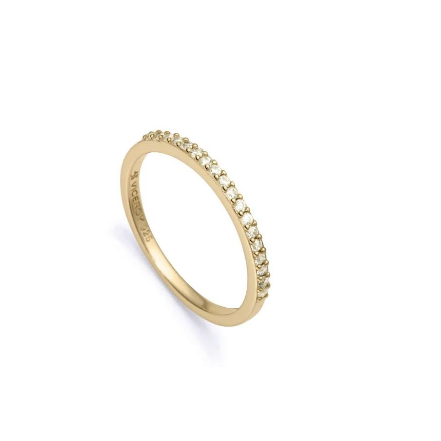 Elegant gold ring adorned with delicate diamonds, perfect for ladies, showcasing the VICEROY JEWELS Mod. 9118A016-39.