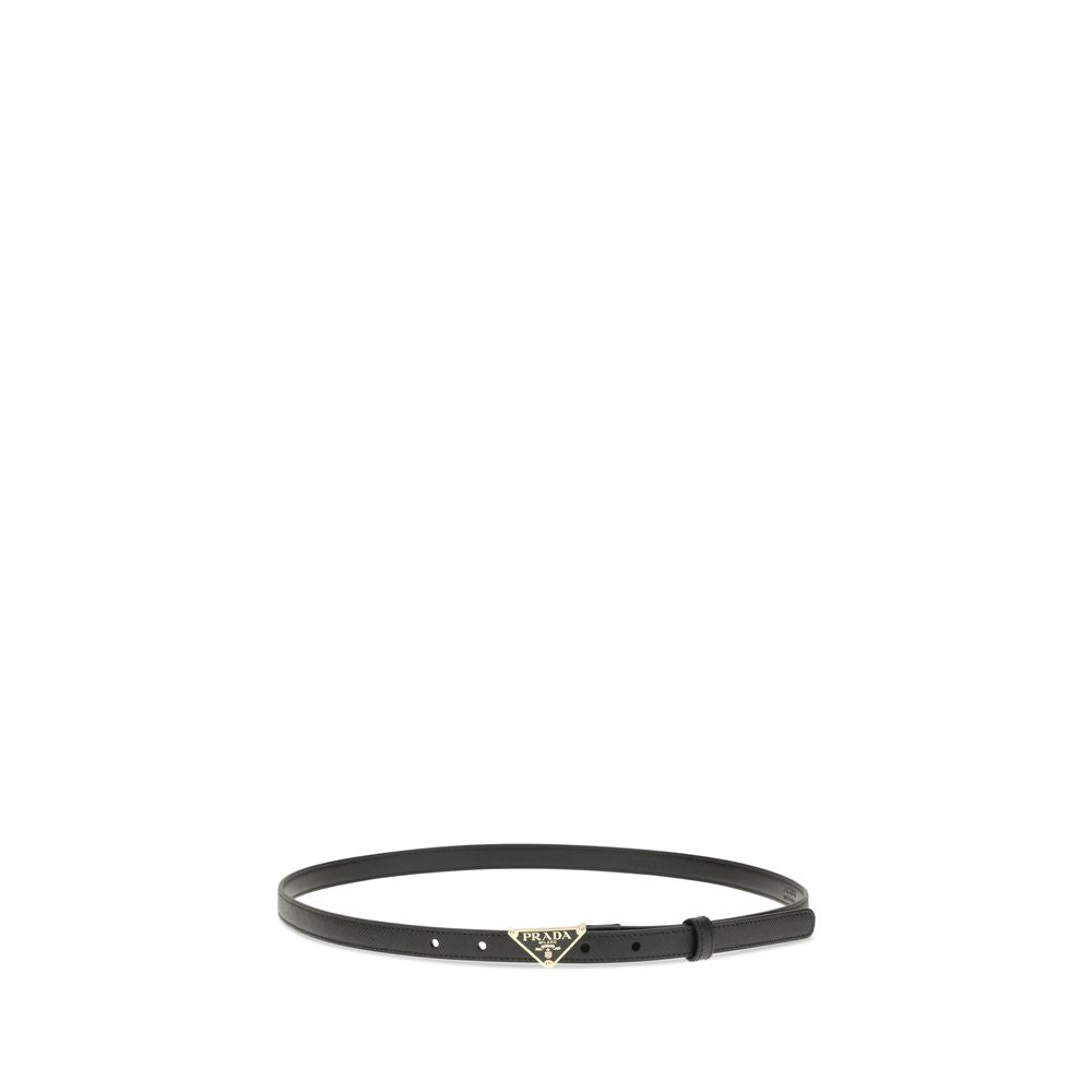 Prada Black Calf Leather Bos Taurus Regular Belt 1728,72470364320,80 cm / 32 Inches,85 cm / 34 Inches,90 cm / 36 Inches,Accessories,Belts - Accessories,Black,New with tags,Prada,Regular Belts - Belts - Accessories,Women