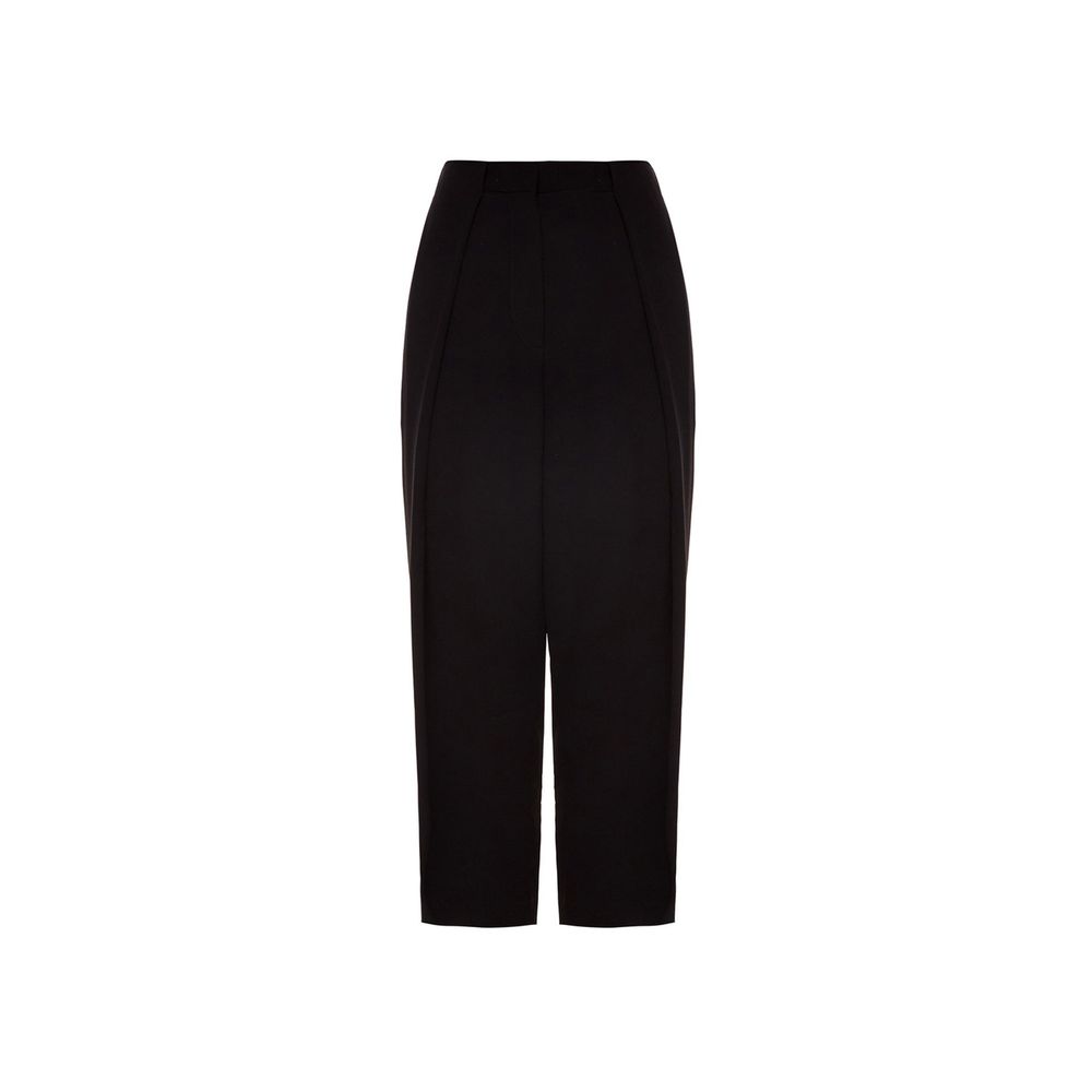 Balmain Black Viscose Casual Pants