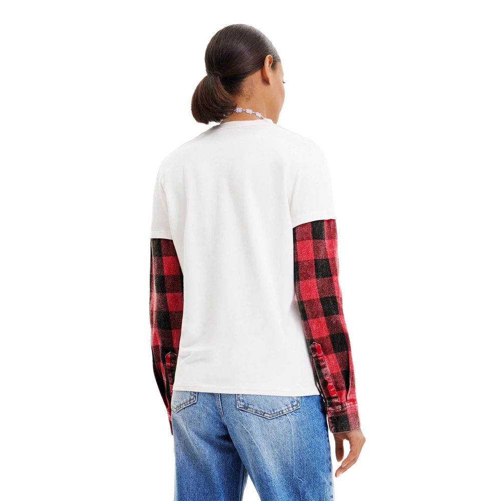 Desigual White Cotton T-Shirt