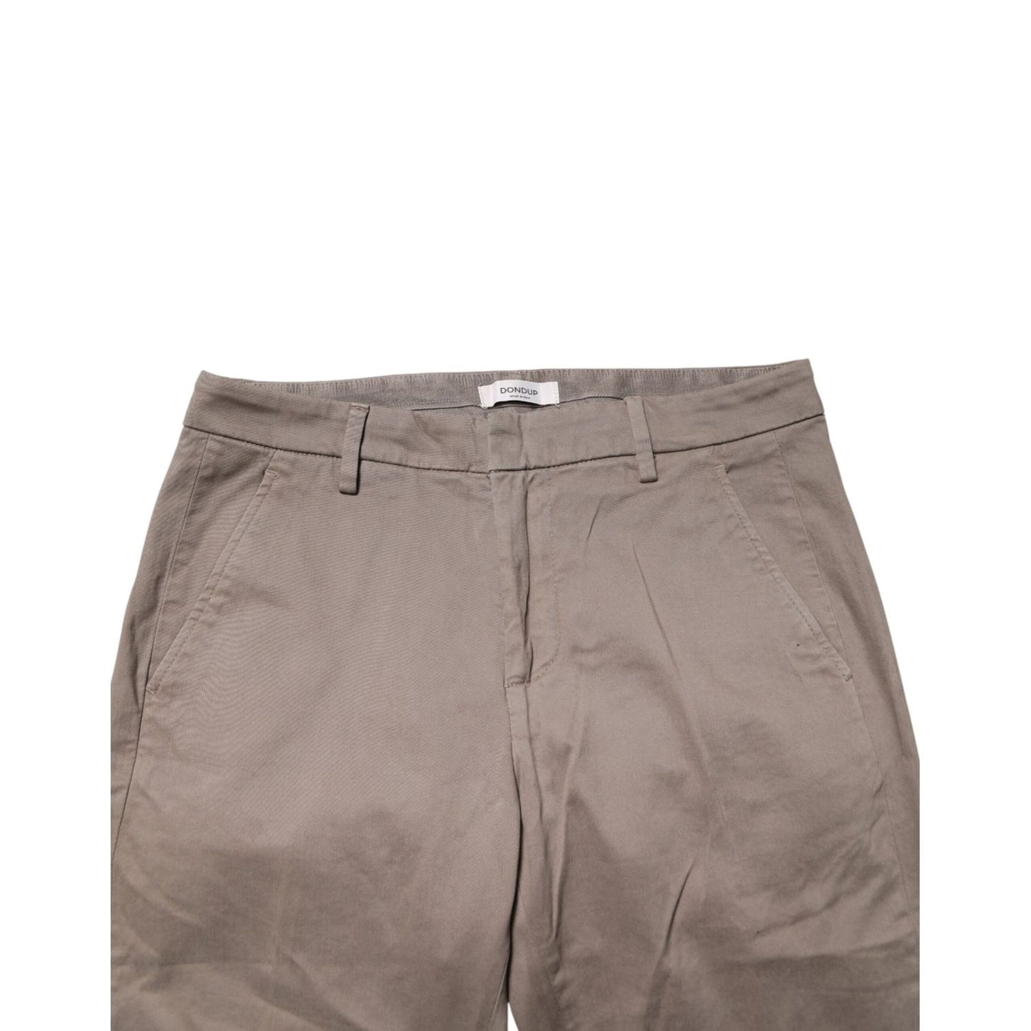Dondup Cotton Stretch Straight Chino Trouser Brown
