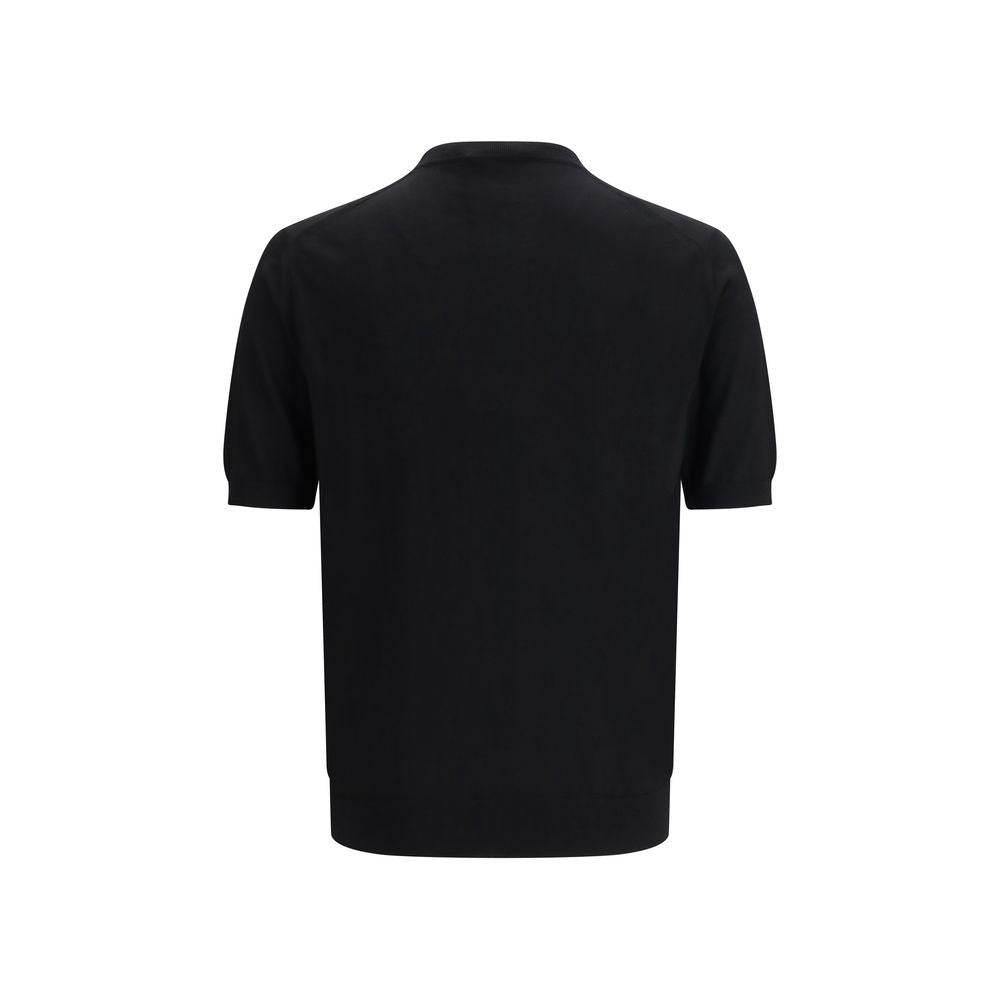 Prada Black Fleece Wool T-Shirt 1728,72470364320,Black,Clothing,IT46 | S,IT48 | M,IT50 | L,IT52 | XL,IT54 | XXL,Men,New with tags,Prada,T-Shirts - Clothing