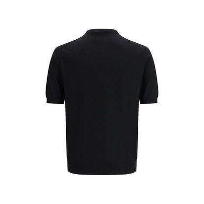 Prada Black Fleece Wool T-Shirt 1728,72470364320,Black,Clothing,IT46 | S,IT48 | M,IT50 | L,IT52 | XL,IT54 | XXL,Men,New with tags,Prada,T-Shirts - Clothing