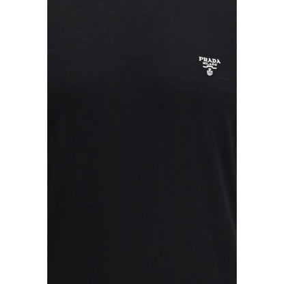 Prada Black Fleece Wool T-Shirt 1728,72470364320,Black,Clothing,IT46 | S,IT48 | M,IT50 | L,IT52 | XL,IT54 | XXL,Men,New with tags,Prada,T-Shirts - Clothing