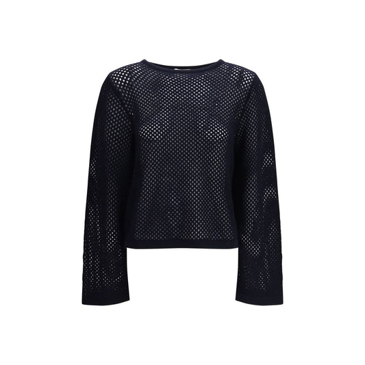 Allude Blue Wool Sweatshirt