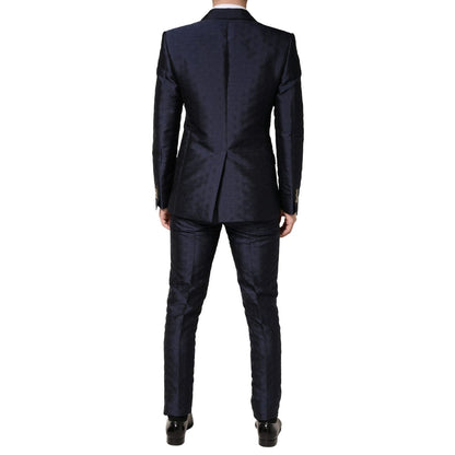 Dolce & Gabbana Dark Blue Double Breasted SICILIA 2 PC Suit