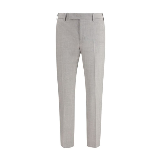 PT Torino Gray Wool Oves Aries Dress Pants