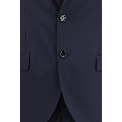 Lardini Blue Wool Two-Piece Suit