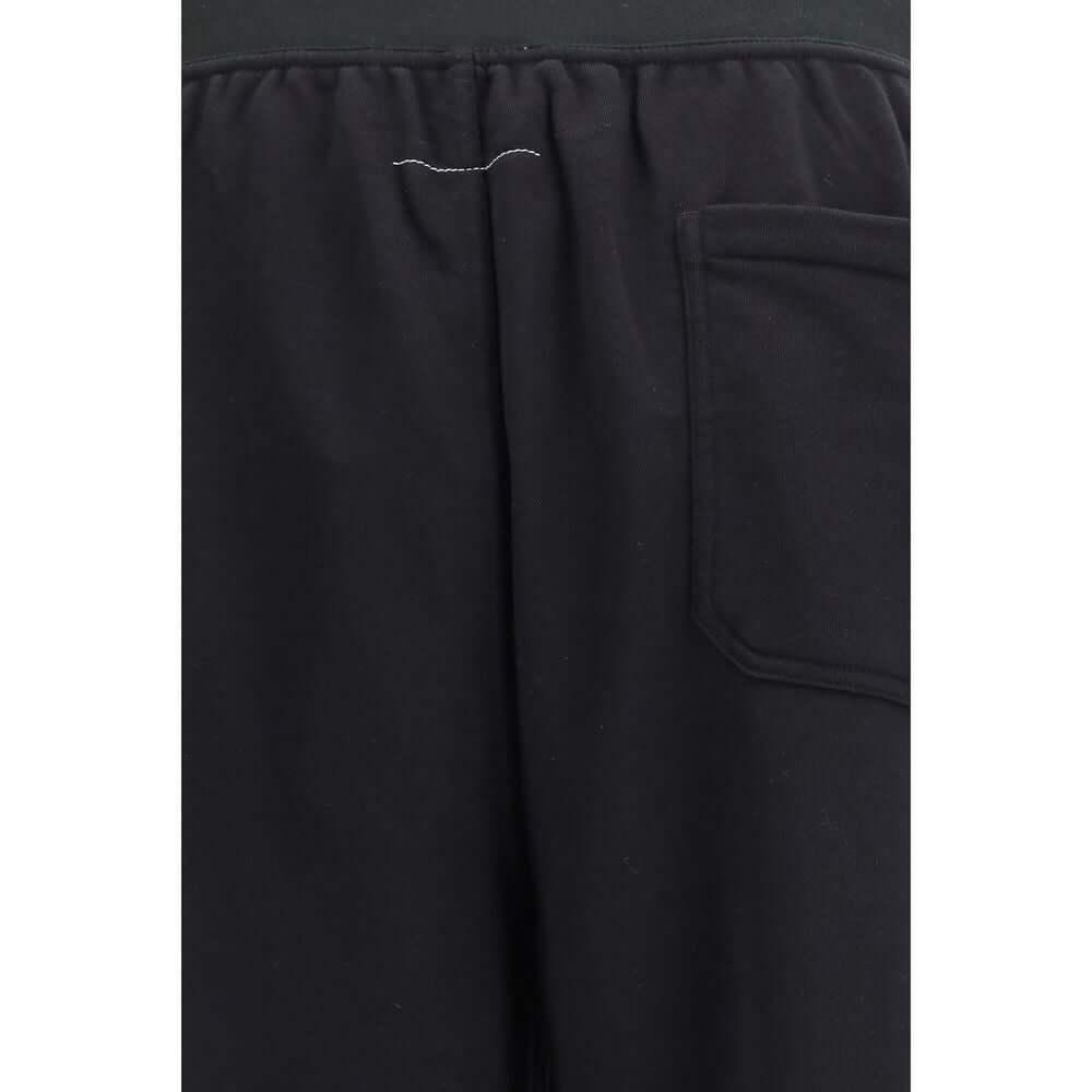 MM6 Black Cotton Casual Pants