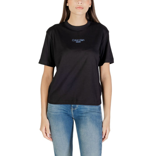 Calvin Klein Jeans Black Cotton T-Shirt 1728,71956299936,Black,Calvin Klein Jeans,Clothing,IT38|XS,IT40|S,IT42|M,IT44|L,New with tags,T-Shirts - Clothing,T-Shirts - T-Shirts - Clothing,Women,XL