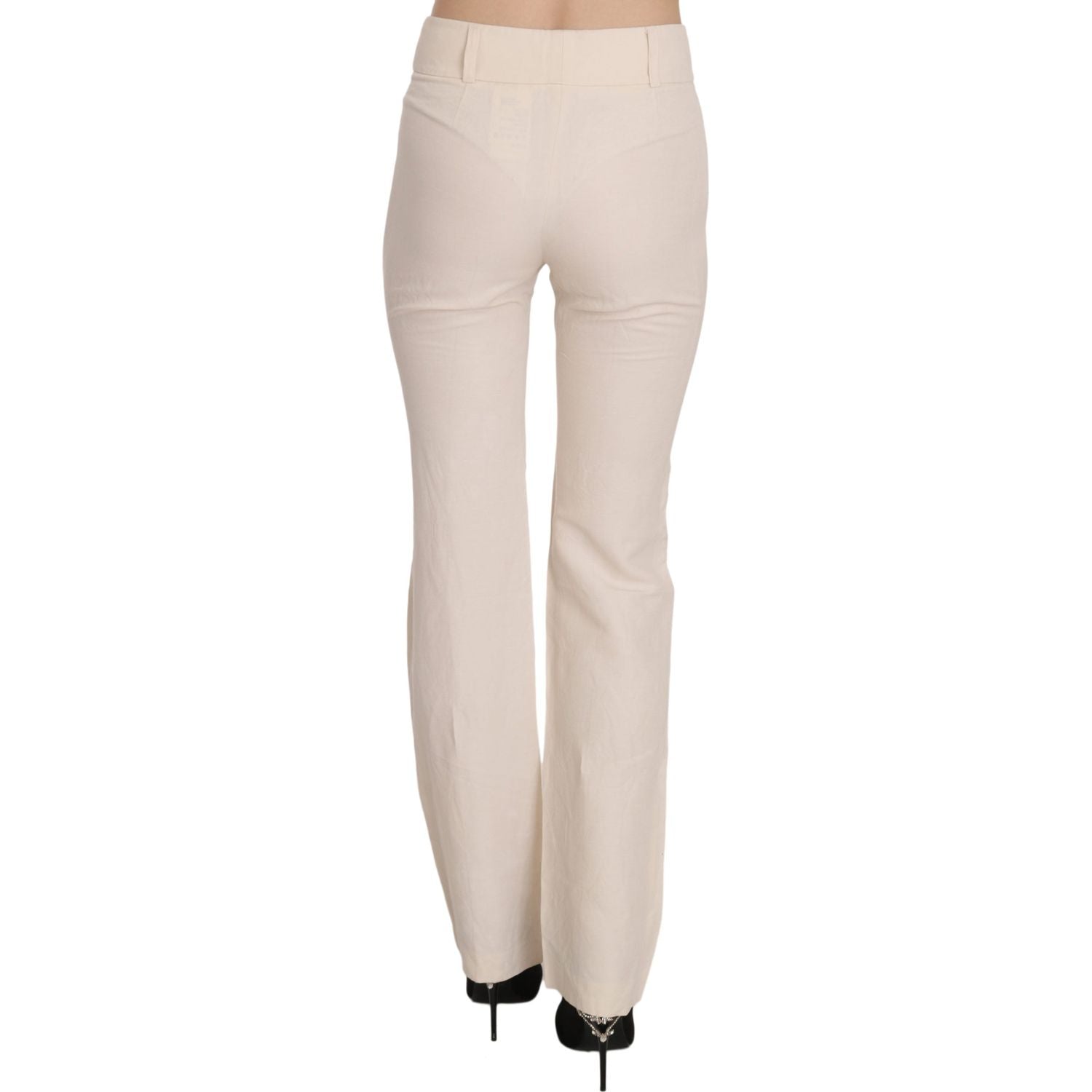 بنطلون LAUREL Elevated White بخصر مرتفع وواسع