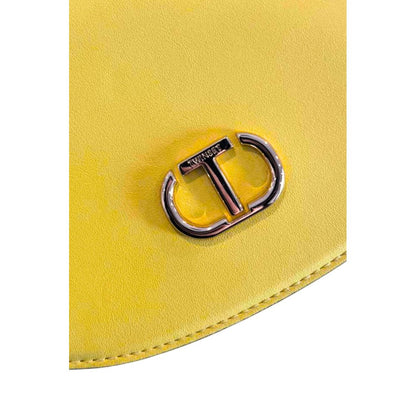 Twinset Yellow PU Women Crossbody Bag