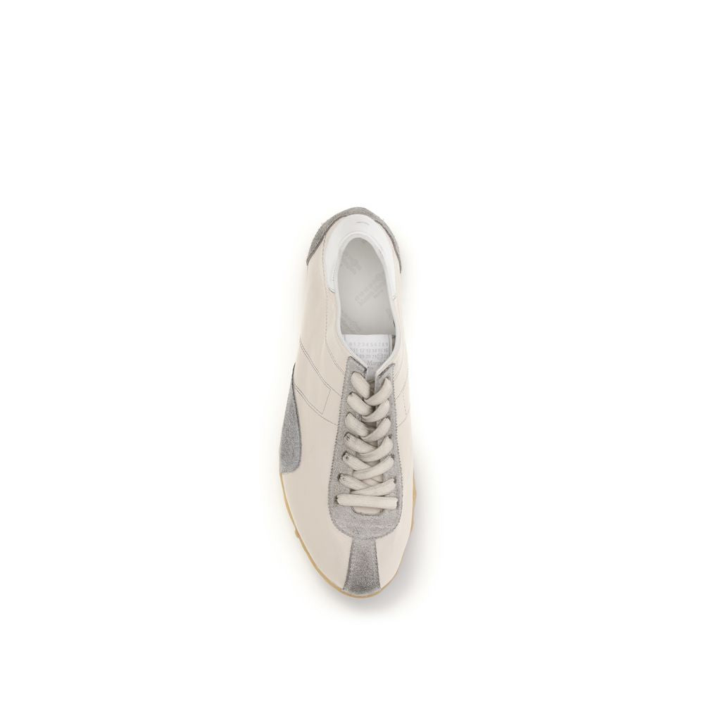 Maison Margiela Beige Calf Leather Bos Taurus Athletic Sneakers