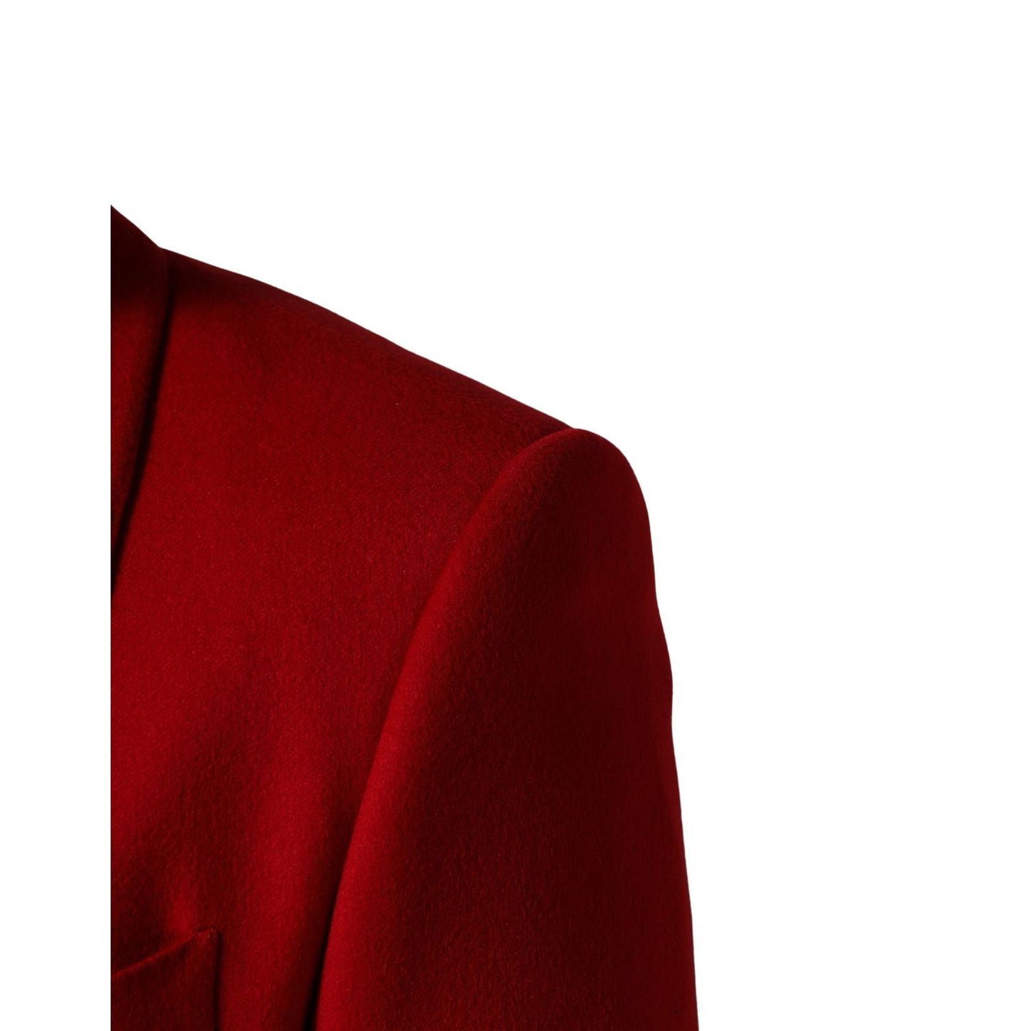 Dolce & Gabbana Red Cashmere Single Breasted Jacket Blazer