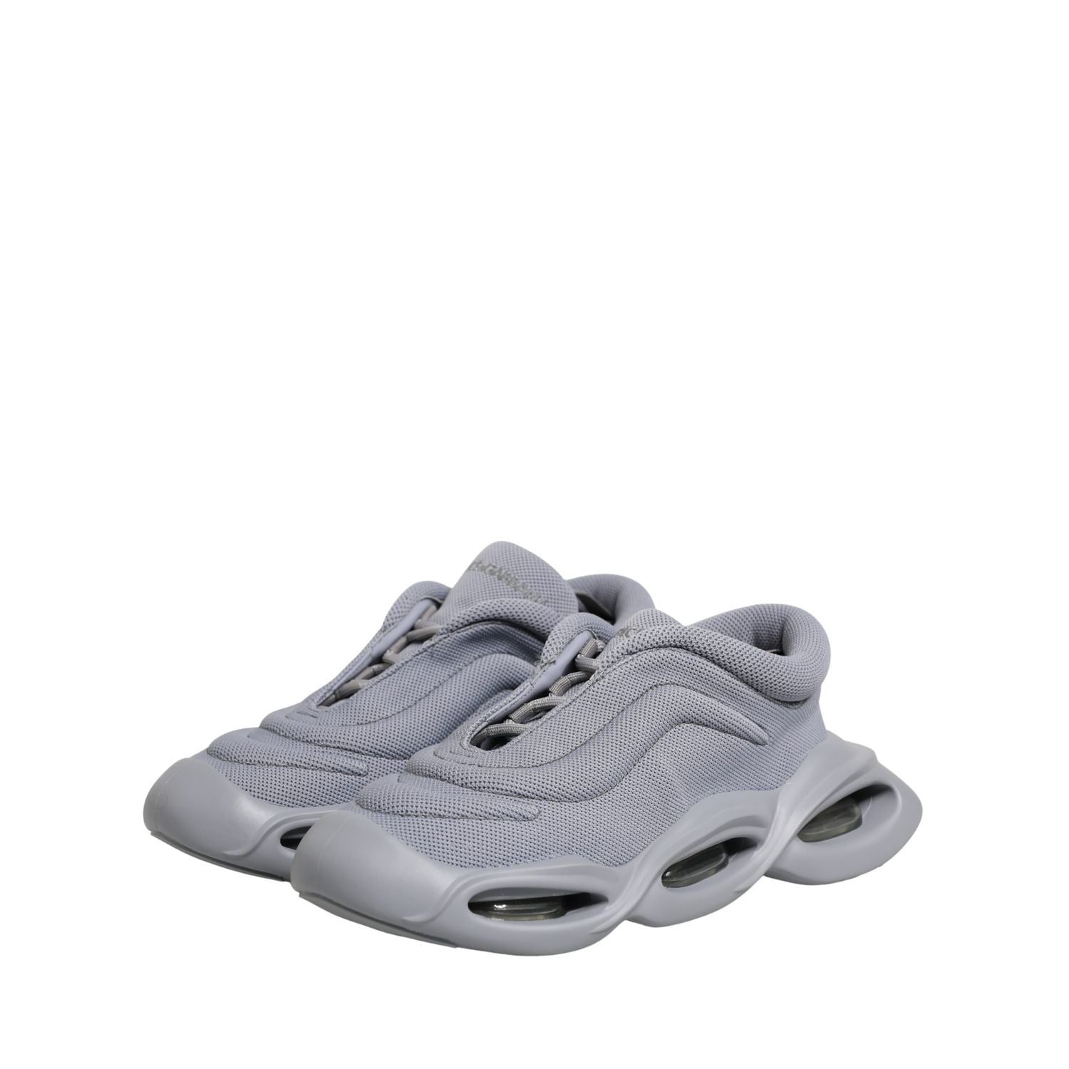 Dolce & Gabbana Gray Slip On Wave Low Top Sneakers