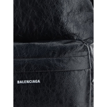 Balenciaga Black Lamb Ovis Aries Aries Backpack