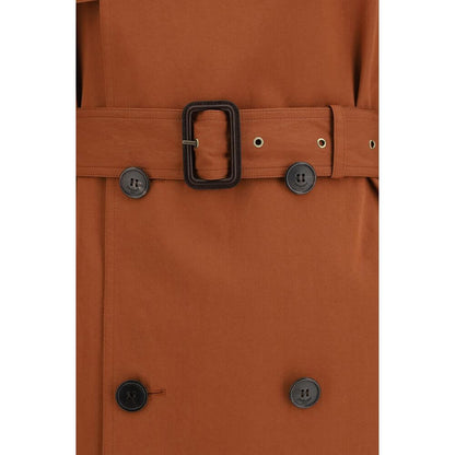 Saint Laurent Brown Cotton Trench Coat