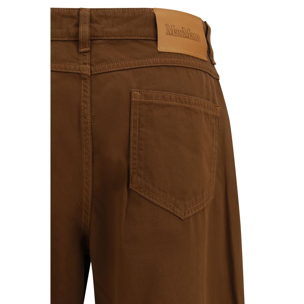 Max Mara Brown Cotton Pants