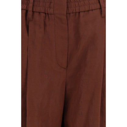 Brunello Cucinelli Brown Cotton Casual Pants