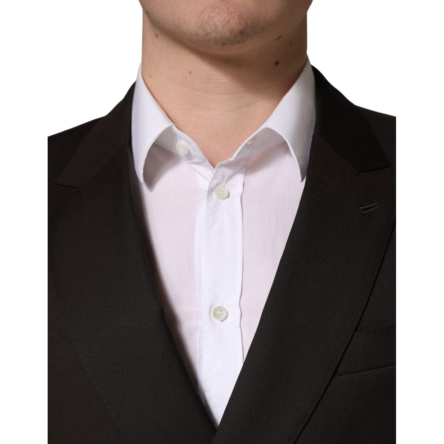 Dolce & Gabbana Dark Violet Wool Double Breasted Suit Jacket