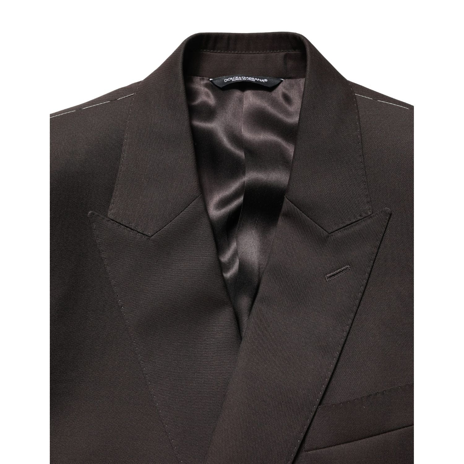 Dolce & Gabbana Dark Violet Wool Double Breasted Suit Jacket