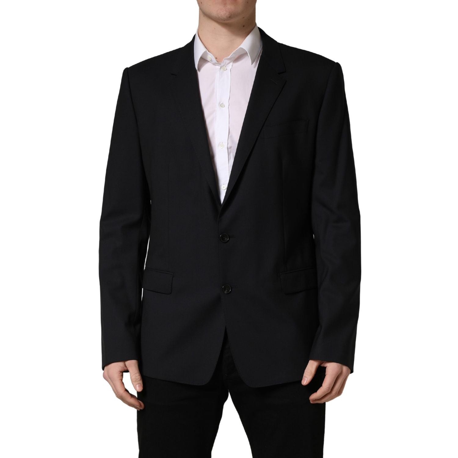Dolce & Gabbana Blue Single Breasted 2 Button Suit Jacket