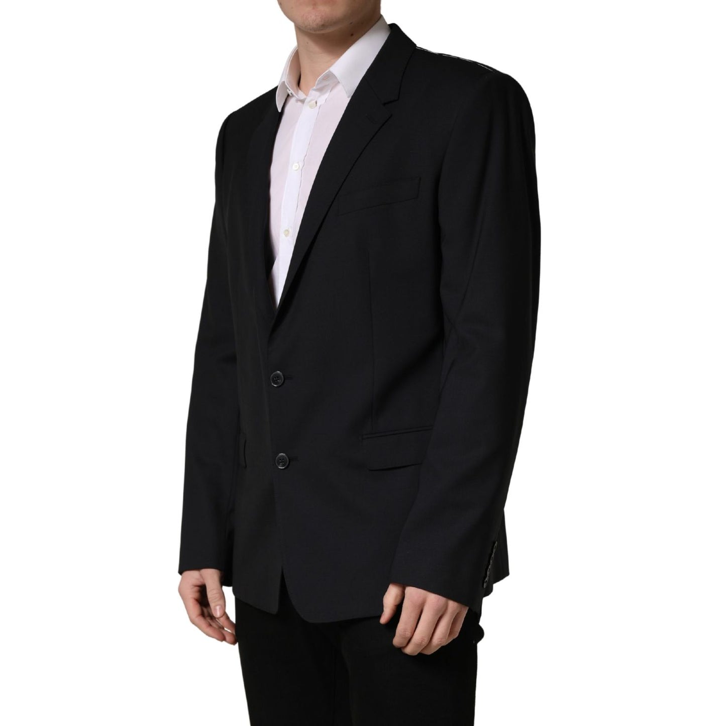 Dolce & Gabbana Blue Single Breasted 2 Button Suit Jacket