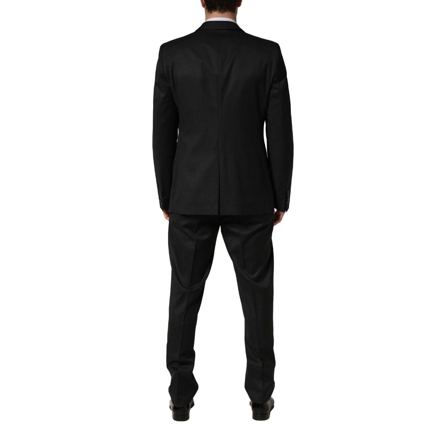 Dolce & Gabbana Black Wool 2 Buttons Formal 2 Piece Suit
