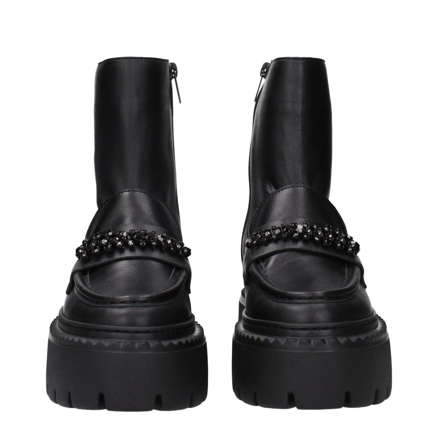 Jimmy Choo Black Leather Ankle Boots
