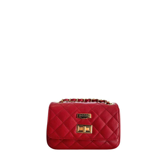 Baldinini Trend Red Leather Women Crossbody Bag
