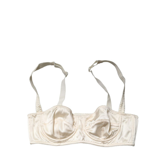 Dolce & Gabbana Off White Semi-Pad Underwire Balconette Bra Underwear