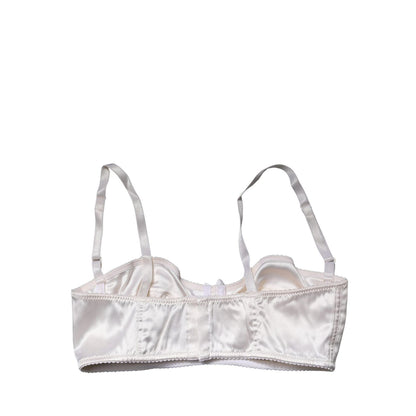 Dolce & Gabbana White Semi-Pad Underwire Balconette Bra Underwear