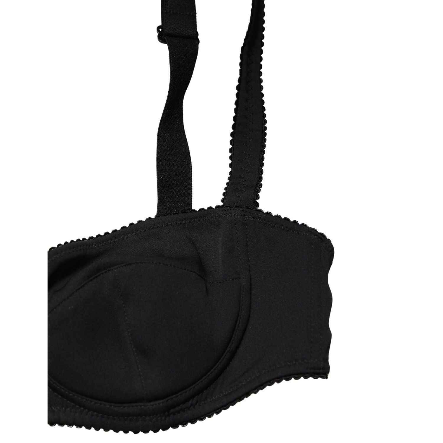 Dolce & Gabbana Black Semi-Pad Underwire Balconette Bra Underwear
