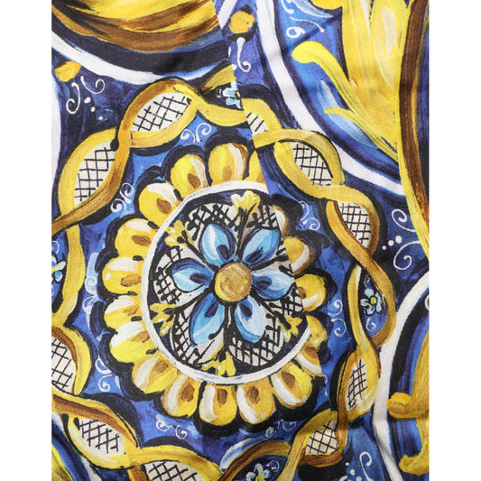 Dolce & Gabbana Multicolor Majolica Print Cotton Blouse Top