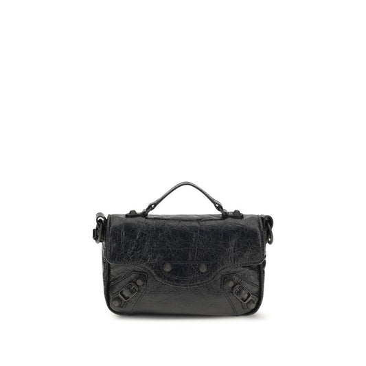 Balenciaga Black Lamb Ovis Aries Aries Shoulder Bag