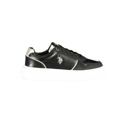 U.S. POLO ASSN. Black Polyurethane Women's Sneaker