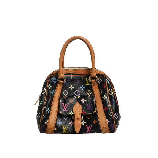 Louis Vuitton Black Monogram Multicolor Canvas Priscilla Handbag