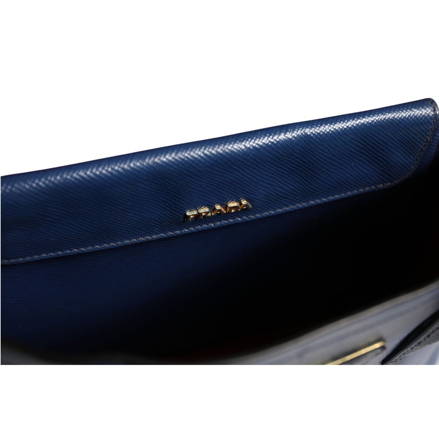 Prada Blue Saffiano Leather 2way Bag
