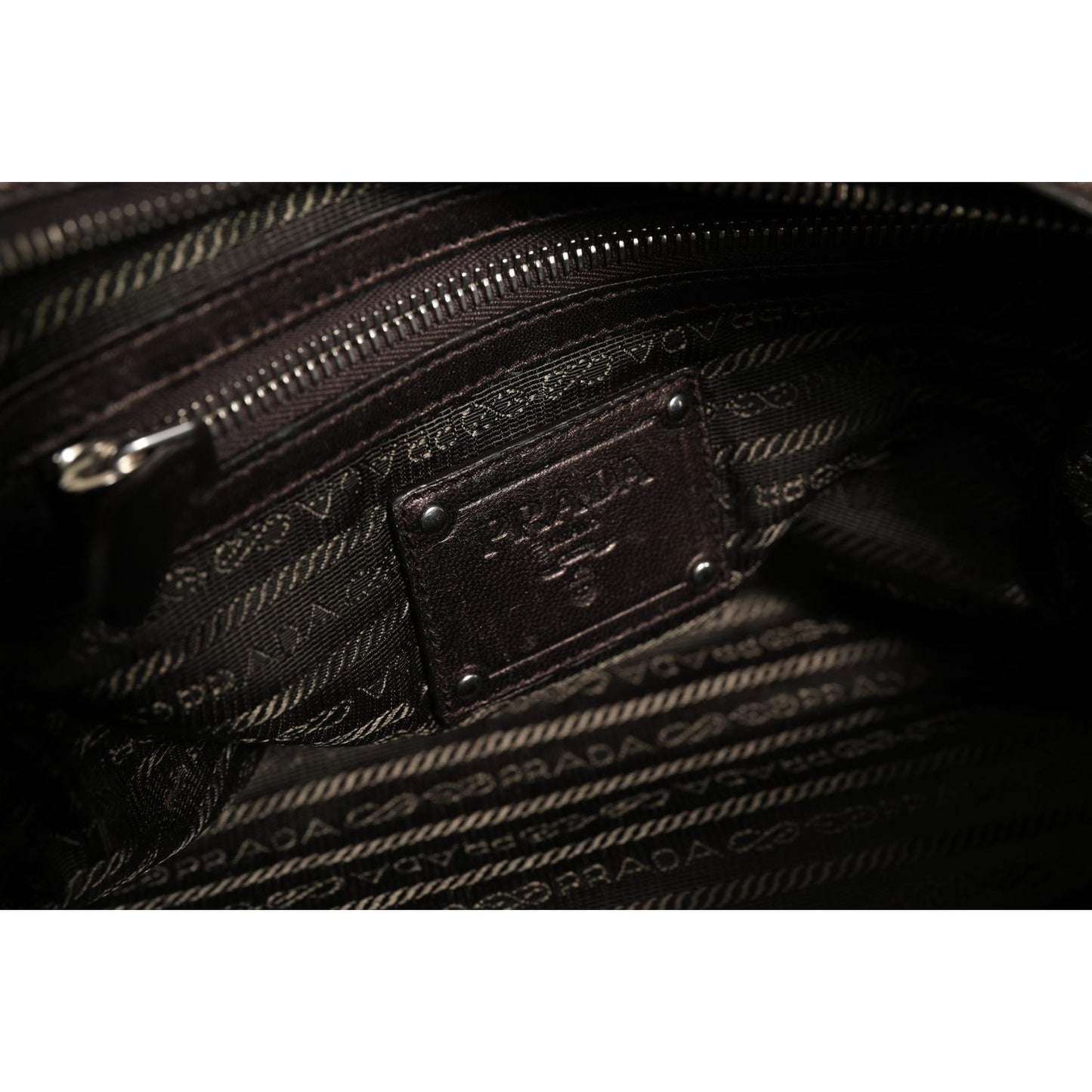 Prada Metallic Nappa Leather Ruffle Shoulder Bag