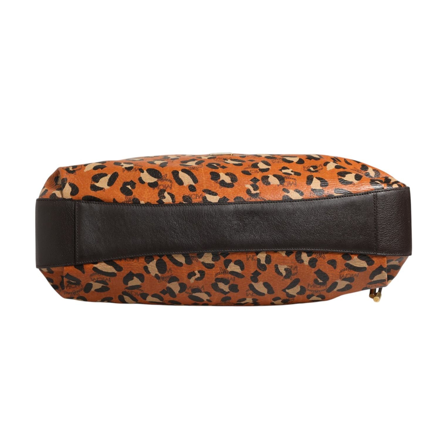 MCM Visetos Leopard Aren Medium Shopper Tote