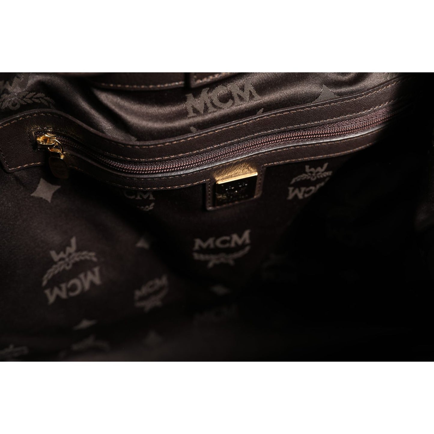 MCM Visetos Leopard Aren Medium Shopper Tote